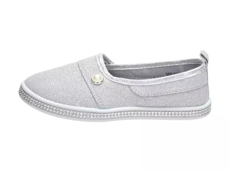 Srebrne balerinki dziecięce Cotton Club 5sp623
