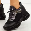 Czarne sneakersy damskie Navy Dot 56002