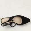 Czarne zamszowe sandały damskie na obcasie Sergio Leone sk831