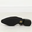 Czarne zamszowe sandały damskie na obcasie Sergio Leone sk831