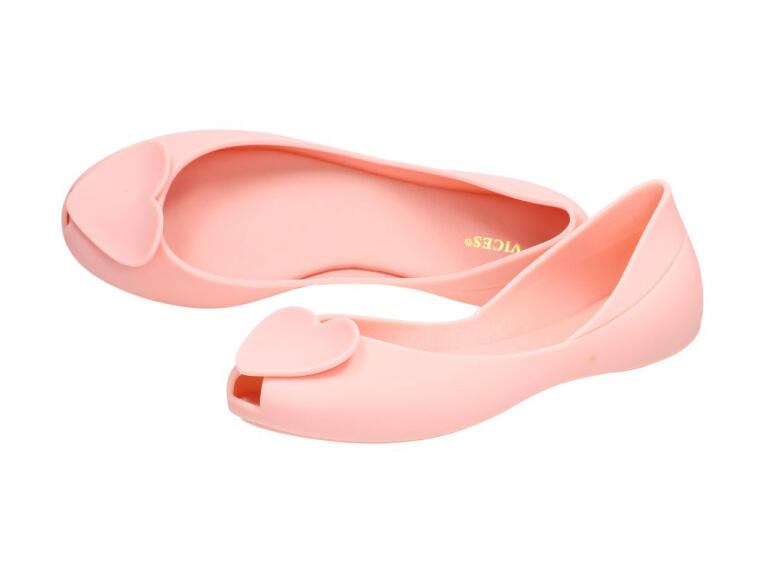 Beżowe meliski, buty damskie Vices Pt91 Serca