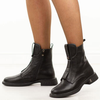 Czarne skórzane botki damskie Filippo Dbt7249/25