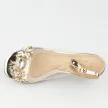 Złote silikonowe sandały damskie na słupku z kryształami, transparentne Dia 445