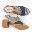 Niebieskie sandały damskie na obcasie M.DASZYŃSKI SA69-27