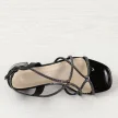 Czarne sandały damskie na obcasie Sergio Leone sk048