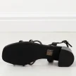 Czarne sandały damskie na obcasie Sergio Leone sk048