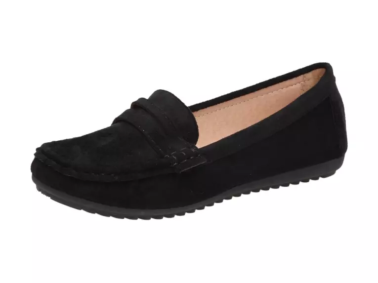 Czarne mokasyny damskie SABATINA 422-05A