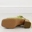 Pistacjowe sandały damskie na słupku Sergio Leone sk572