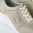 Złote skórzane sneakersy damskie DiA 29572