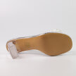 Srebrne silikonowe sandały damskie na słupku z kryształami, transparentne DiA MR-C1