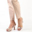 Srebrne silikonowe sandały damskie na szpilce, transparentne SABATINA 1014-20