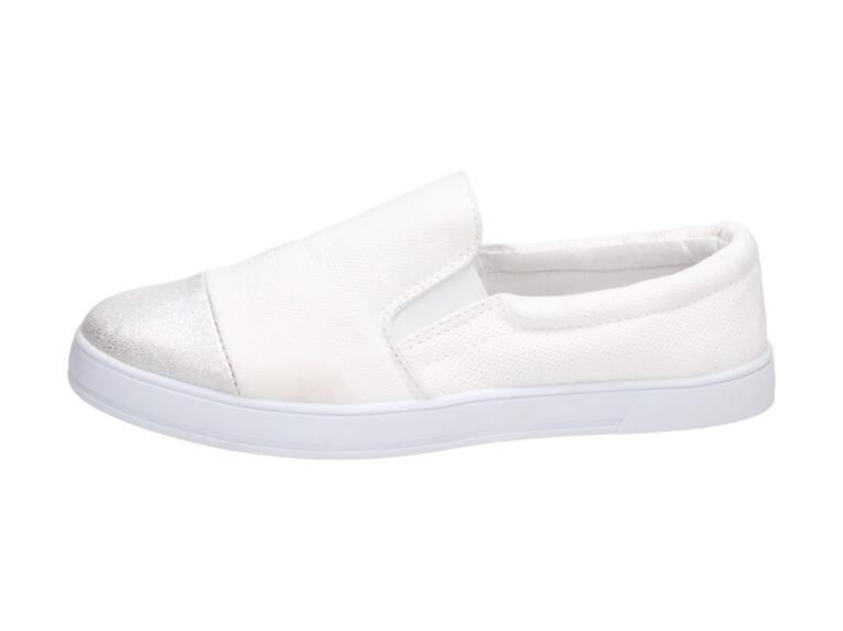 Slip On Białe tenisówki damskie Balada B778-41
