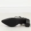 Czarne sandały damskie na słupku z zakrytymi palcami Sergio Leone sk446
