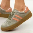 Khaki skórzane półbuty damskie Filippo Dp6764/25