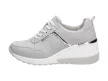 Szare sneakersy damskie S.BARSKI 97627 SKÓRA