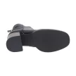 Czarne botki damskie na obcasie SERGIO LEONE BT545 PU