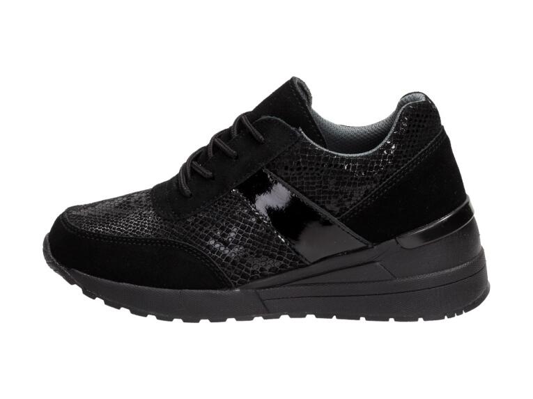 Czarne sneakersy damskie FILIPPO DP1527 SKÓRA