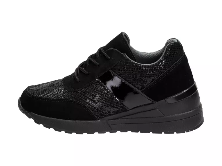 Czarne sneakersy damskie FILIPPO DP1527 SKÓRA