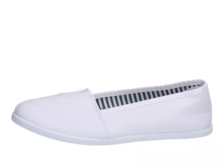 Slip On Białe tenisówki damskie Wishot 100