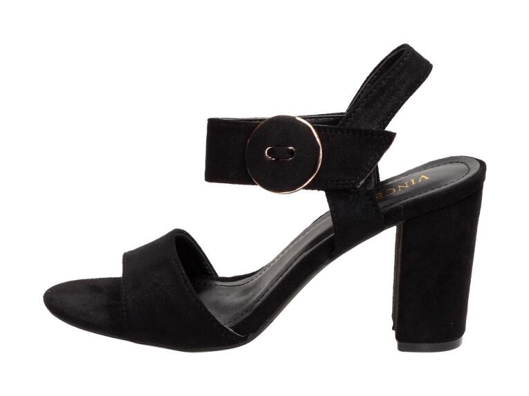 Czarne sandały, buty damskie VINCEZA 2883