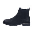Czarne sztyblety damskie, botki SERGIO LEONE BT430 NUBUK