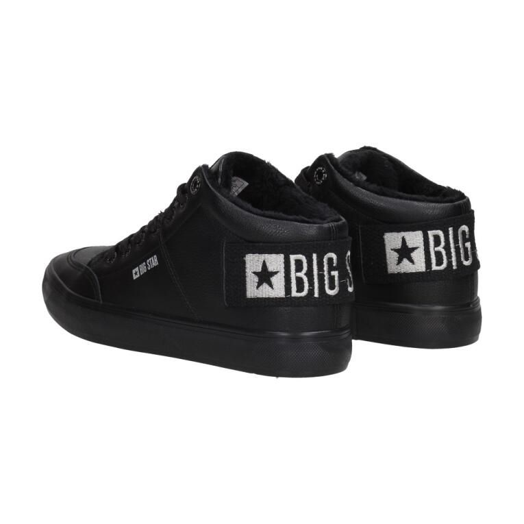 Czarne ocieplane wysokie trampki damskie BIG STAR EE274351