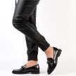 Czarne mokasyny damskie loafersy S.BARSKI 33124