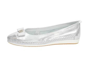 Srebrne baleriny, Polskie buty damskie Nik 300