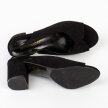 Czarne zamszowe sandały damskie na obcasie POTOCKI 21014