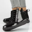 Czarne botki damskie, sneakersy skórzane FILIPPO DP3062/21