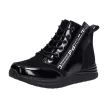 Czarne botki damskie, sneakersy skórzane FILIPPO DP3162/21