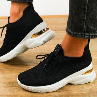Czarne buty damskie sportowe Vinceza 13576