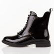 Czarne skórzane botki damskie DiA 52-108