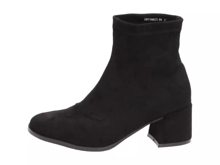 Czarne botki damskie naObcasie zimowe Filippo Dbt1540