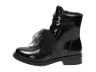 Czarne lakierowane botki damskie S.Barski Hx39