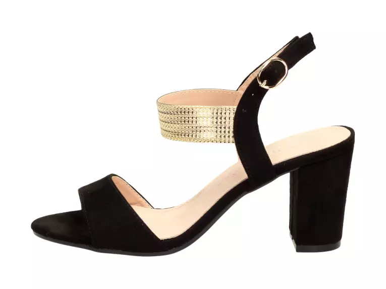 Czarne sandały damskie, buty S.Barski C27-91
