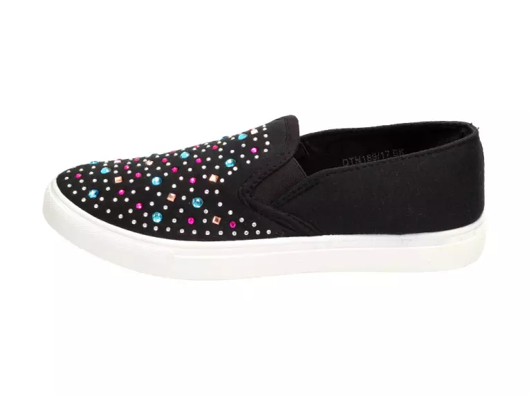 Czarne tenisówki, buty damskie McKey Dtn189