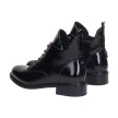 Czarne botki damskie S.BARSKI 207-73 LAKIER