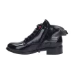 Czarne botki damskie S.BARSKI 207-73 LAKIER