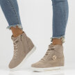 Beżowe skórzane sneakersy damskie, botki FILIPPO DBT3552/22
