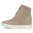 Beżowe skórzane sneakersy damskie, botki FILIPPO DBT3552/22