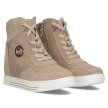 Beżowe skórzane sneakersy damskie, botki FILIPPO DBT3552/22