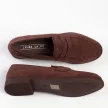 Brązowe zamszowe loafersy, mokasyny damskie La.Fi 016BR-SU