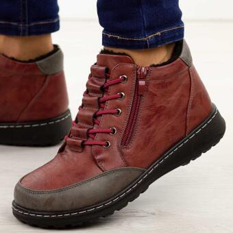 Czerwone botki damskie Potocki 90347