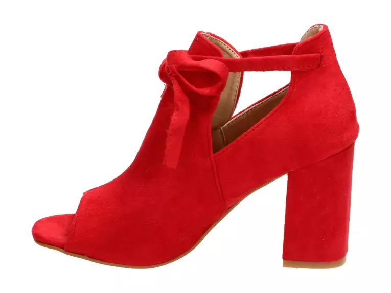Czerwone sandały damskie, buty Vinceza 1751