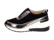 Czarne sneakersy damskie Da 94495 Bk/wt Skóra