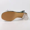 Zielone silikonowe sandały damskie na słupku z kryształami, transparentne DiA MR-D1