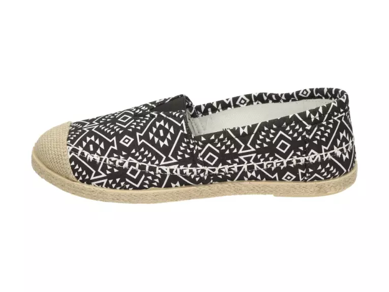 Czarne espadryle damskie Wishot 32-177 Bk