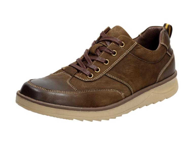 Półbuty buty męskie New Age 16123 Coffee Skóra