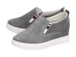 Szare sneakersy damskie Filippo Dp1356 Skóra